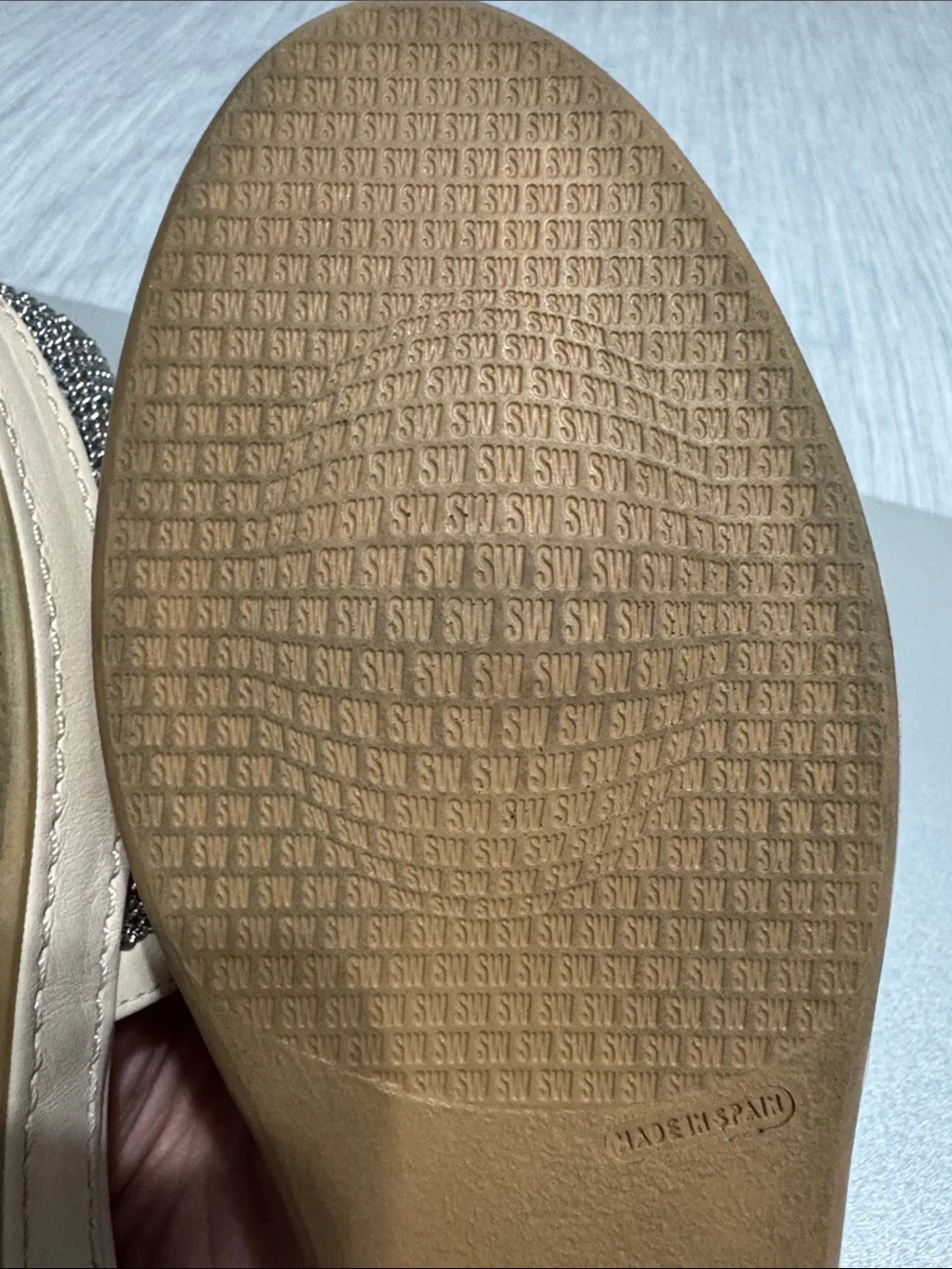 Stuart Weitzman Leather Roman Mail Armor Silver Chain Ballerina Lace Up Flats